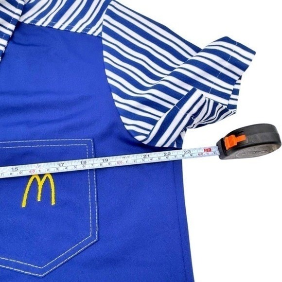 Vintage 1976 McDonald's Employee Uniform Shirt Stan Herman Blue Stripe Size M - Picture 6 of 11